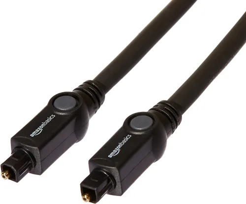Amazon Basics - Cable de audio óptico digital Toslink, clasificado CL3, multicanal, para sistema de audio, barra de sonido, cine en casa, conectores