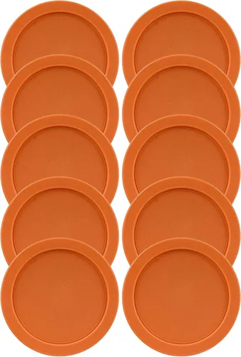 Vista 10 de Tapas de repuesto que se ajustan a los tazones de recipientes de vidrio Pyrex para almacenamiento de alimentos de 4 tazas, tapas redondas