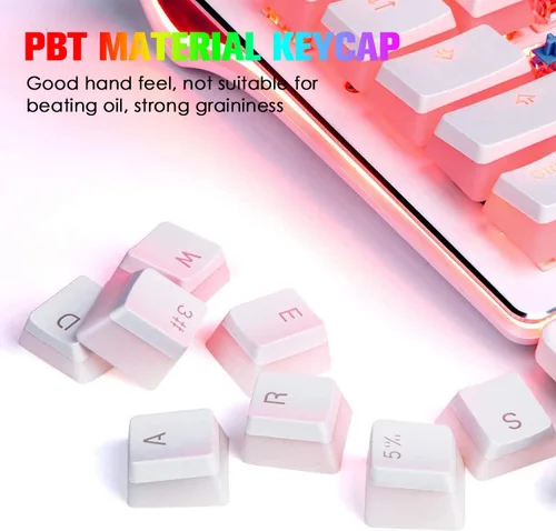 Vista 3 de Pudding Keycaps Juego de teclas PBT de doble disparo con capa translúcida para DIY RGB LED retroiluminado Gaming Teclados mecánicos juego completo