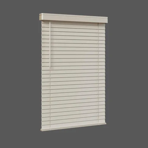 Vista 4 de Persiana de madera sintética sin cables de 2 pulgadas con cenefa contemporánea - 18" de ancho x 36" de largo - Gris, más de 900 tamaños