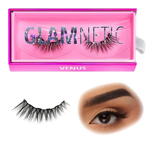 Vista 10 de Pestañas magnéticas Glamnetic - Lucky Pestañas magnéticas cortas, 60 veces reutilizables, de alto volumen, de visón sintético, con efecto de ojo