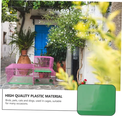 Vista 7 de POPETPOP Bandeja de jaula grande para conejos, accesorios para conejos, bandejas para jaula de perro, bandeja de repuesto para perrera