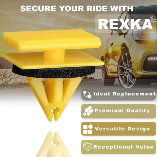 Vista 4 de Rexka 20 clips de moldeo de panel basculante de nailon amarillo compatible con GM 5480852 Chevrolet Equinox Pontiac Torrent