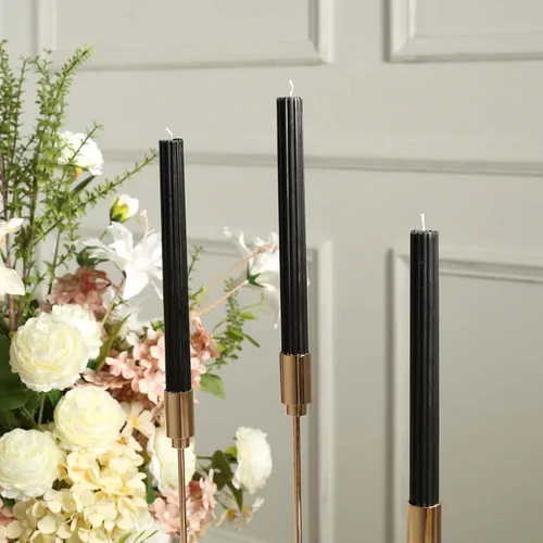 Vista 20 de Efavormart - Paquete de 10 velas cónicas de 12 pulgadas, diseño de cera premium, color blanco, velas sin perfume para entornos elegantes