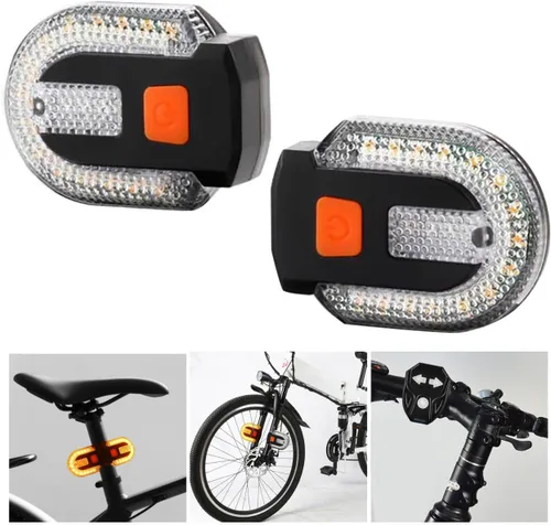 Luz trasera de bicicleta con señal de giro, luces traseras de bicicleta recargables por USB, luz trasera de bicicleta dividida delantera y trasera