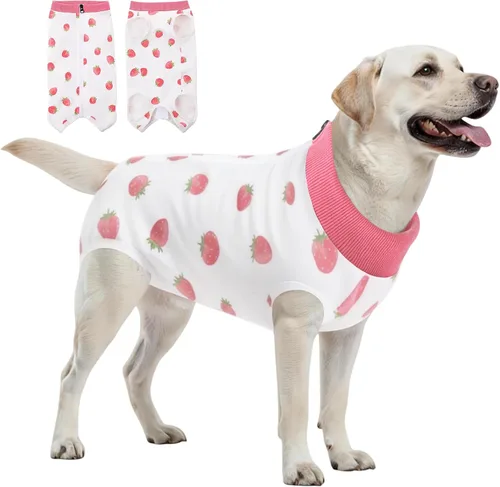 Vista 15 de SAWMONG Traje de recuperación para perros, hembras y machos, transpirable, traje corporal para perro después de una cirugía, esterilización Avión