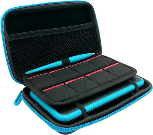 Funda 3 en 1 para Nintendo 2DS XLNew 2DS XL, funda de transporte compatible con Nintendo 2DS XL con lápiz capacitivo, 2 protectores de pantalla y 8