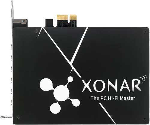 Vista 4 de Asus Xonar AE Sound Board 7.1 PCIe Tarjeta de sonido para juegos con calidad de audio de alta resolución de 192 kHz/24 bits, amplificador