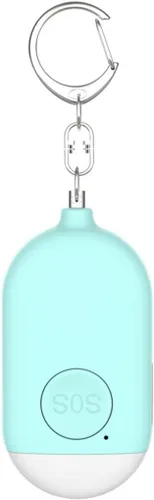 Vista 11 de Llavero de autodefensa impermeable con alarma de seguridad personal con luz LED SOS recargable de 120 dB, ayuda a ancianos y niños a emergencias