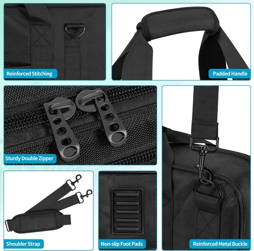 Vista 7 de IBVIVIC Bolsa para controlador de DJ, se adapta a DDJ-REV1/DDJ SR/SR2/Denon MC4000/Numark Mixtrack Pro FX/NVII/Mixstream Pro+/Mixstream Pro Go/NI