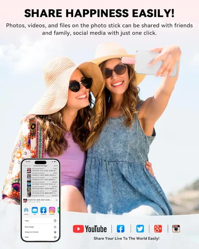 Vista 6 de Unidad Flash de 512GB Certificada MFi para iPhone iPad, Memoria USB Photo Stick para Almacenamiento de Memoria Externa, Respalda y Guarda Archivos