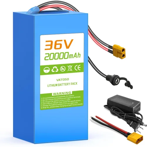 Vista 10 de Batería de litio de 36 V 7800 mAh, BMS de 30 A integrado, conector XT60 SM para proyectos de bricolaje Jetson Bolt Pro y 100W-600W, con cargador