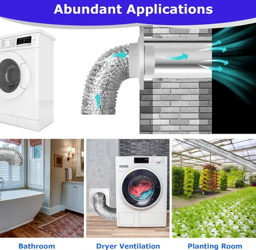 Vista 7 de Kit de Conector de Ventilación para Secadora Senshare, Placa de Pared para Ventilación de Secadora con Conexión y Desconexión Rápida, Kit