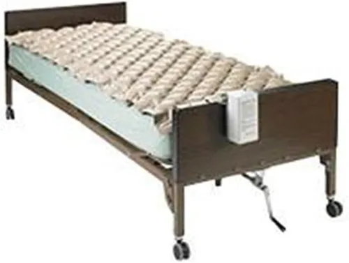 Drive Medical Med Aire Bomba de presión alterna y sistema de almohadillas, presión variable con aletas finales, 123" x 36" x 2.5