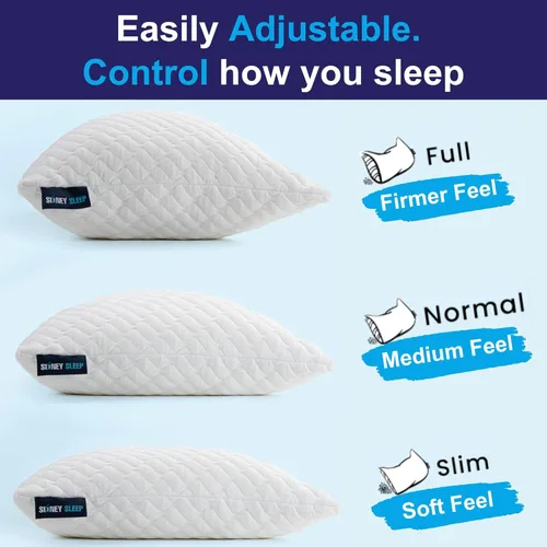 Vista 2 de Sidney Sleep Almohada para personas que duermen de lado y de espalda, comodidad para el dolor de cuello y hombros, relleno de espuma viscoelástica