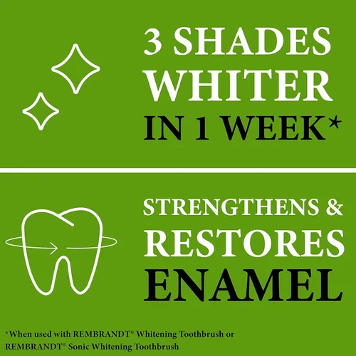 Vista 6 de Rembrandt Deeply White + Pasta dental blanqueadora de peróxido, sabor a menta fresca, 2.6 onzas (paquete de 2)