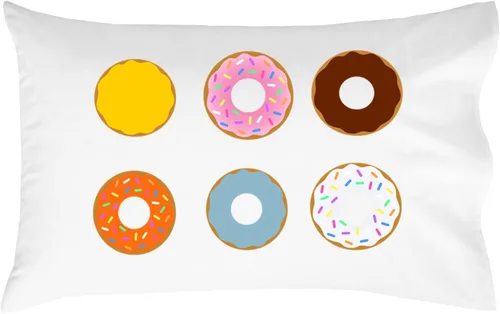 Oh, Susannah Funda de almohada con forma de donas, bonita funda de almohada para niños pequeños (funda de almohada de 14 x 20 pulgadas) para
