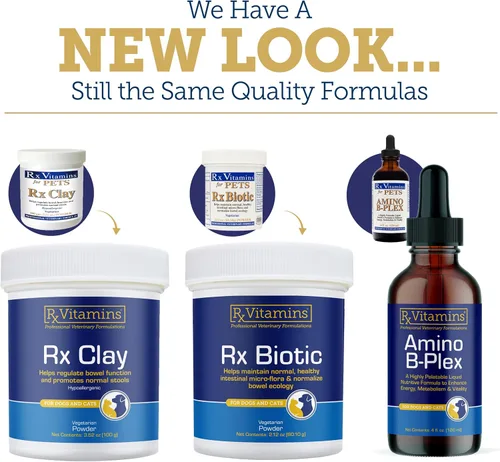 Vista 6 de Rx Vitamins Rx Biotic - Polvo probiótico para perros y gatos - Apoyo digestivo y probiótico para perros salud intestinal - Probióticos para perros