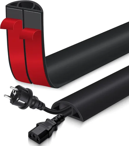 Vista 17 de Cubierta de Cable de Piso para Cables en el Suelo, Ocultador de Cables Autoadhesivo para Piso, Gestión de Cables de Piso, Cubiertas de Alambre