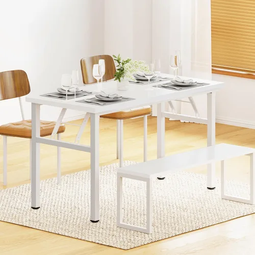 Vista 15 de DlandHome Escritorio plegable pequeño de 31.5 pulgadas, escritorio de computadora para oficina en casa, mesa plegable para espacios pequeños,