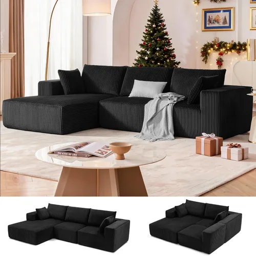Vista 44 de Weture Sofá Seccional Modular de 108", Sofá Seccional Cloud con Asiento Profundo, Sofá Modular Moderno en Forma de L con Chaise, Sofás Tapizados