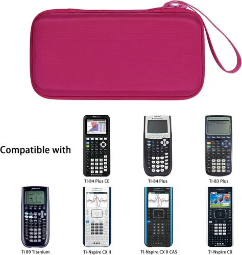 Vista 2 de co2CREA Estuche de transporte para Texas Instruments TI-84 Plus CE Python mejoradoTI-84TI-Nspire CX II CASTI-Nspire CX IITI-83 PlusTI-89