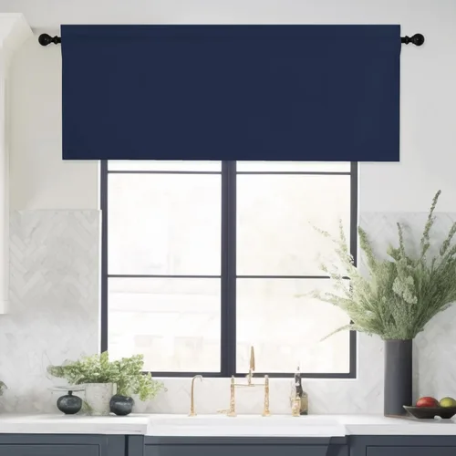 Vista 36 de NICETOWN Cenefa de cocina para ventanas, cortina corta con bolsillo para barra de estilo campestre con aislamiento térmico para sala de estar