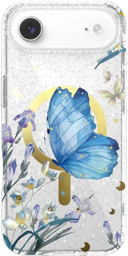 Vista 26 de LONLI Hue - para iPhone 15 Pro [Compatible con Magsafe] - Funda de teléfono floral dorada - [Amortiguador de 360° absorbente de impactos] - Funda