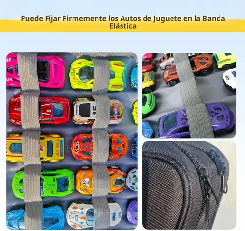 Vista 4 de Mi Ya Mi Lai 96 - Funda de almacenamiento para autos de juguete compatible con Hot Wheels Hotwheel Carrying Case for Hot Wheels Car,Matchbox Negro