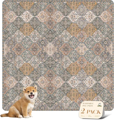 Vista 103 de nunubaby Almohadillas reutilizables para orina de perros, para jaulas y pisos, Almohadillas lavables para orina de perros, elegantes, Beige