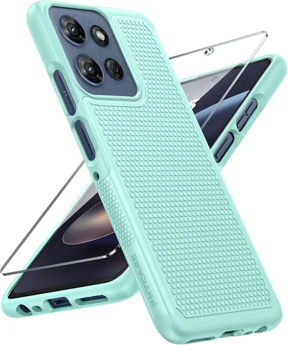 Vista 160 de FNTCASE Funda para Motorola Moto G-Power-5G-2024: funda protectora de doble capa resistente para teléfono celular a prueba de golpes con parte