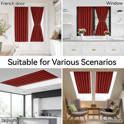 Vista 94 de Vatge - Cortinas laterales para ventana de puerta, cortinas para luz lateral de puerta frontal, 1 panel, 12 (ancho) x 72 (largo) pulgadas, aguamarina