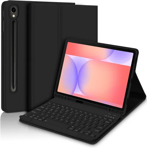 GOKOCO para Samsung Galaxy Tab S10 Lite/S10 FE/S9 FE 10.9"/Tab S9 11" Funda para Teclado, Funda Magnética Desmontable Inalámbrica Bluetooth con Negro