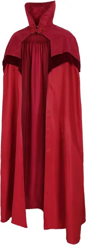 Vista 2 de Capa renacentista victoriana, capa medieval de bruja, vampiro, unisex, cuello alto, capa gótica, disfraz de Halloween