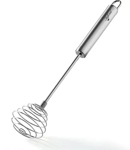 Batidor, batidor de resorte de acero inoxidable, batidor de huevos con globo para mezclar, batir, batir o revolver