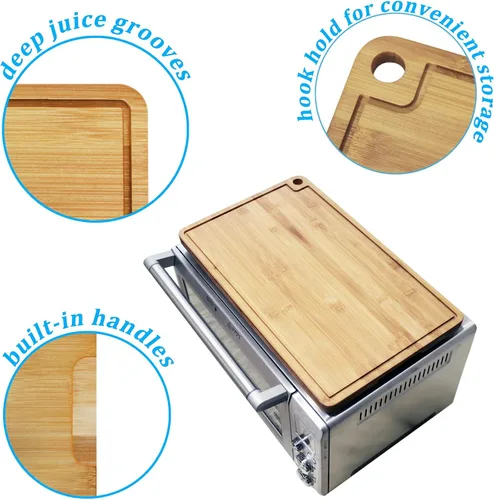 Vista 7 de Tabla de cortar de bambú apta para horno tostador Breville 860 BSS/845BSS