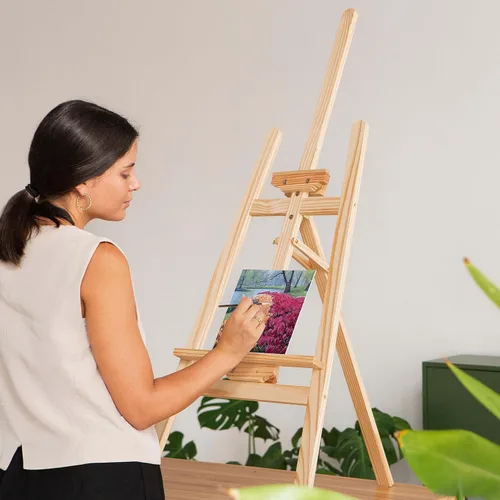 Vista 4 de Elan Tableros de lienzo para pintar de 7.9 x 7.9 pulgadas, paquete de 12 lienzos en blanco 100 % algodón sin ácidos para pintar de 8 onzas, paneles