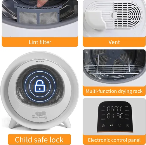 Vista 9 de Beyond AI - Secadora portátil compacta y ligera (blanco)