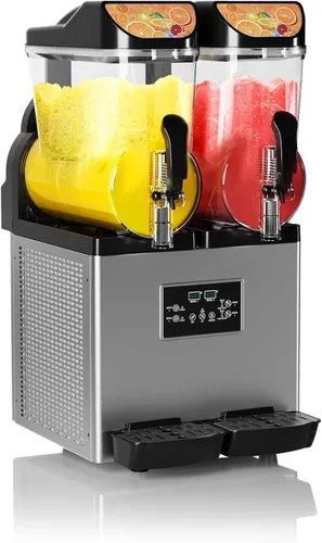 Máquina comercial de granizado de 30L/8 gal tanque doble, máquina de bebidas congeladas de batido, fabricante de granizado Margarita de acero