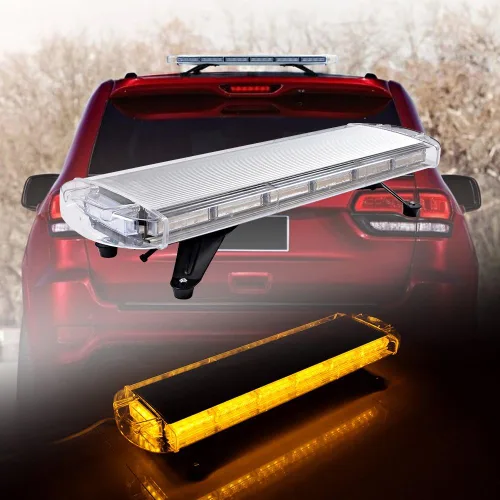 Vista 4 de CORP Combo ámbar multifunción, advertencia de emergencia, 30 pulgadas, barra de luz superior de techo de 56 LED y 8 x 20 LED SYNC lámpara