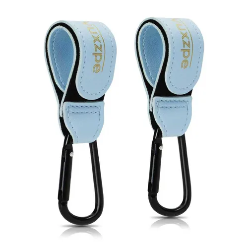 Paquete de 2 ganchos para cochecito para colgar bolsas de pañales y bolsas de compras, accesorios para cochecito y carrito de compras, mosquetón