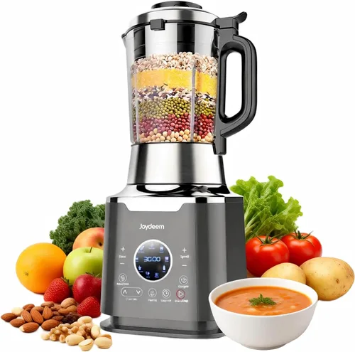 Joydeem Batidora de cocina JD-D16, licuadora caliente y fría para leche de soja y jugo, máquina para hacer sopa con olla para estofado, 1.75 L (59