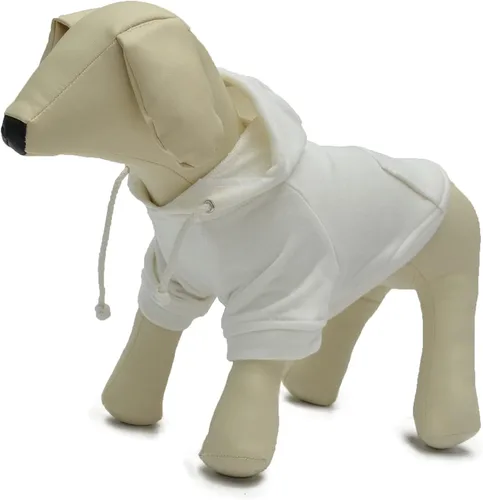 Vista 23 de Lovelonglong Sudadera básica con capucha para perros, 100% algodón, se adapta a perros pequeños, medianos y grandes, color negro, XS