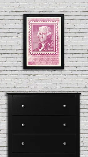 Vista 5 de Shafer shop - great thomas jefferson stamp collector - gift for national independence, personal spiritual freedom & loyalty - fit in office