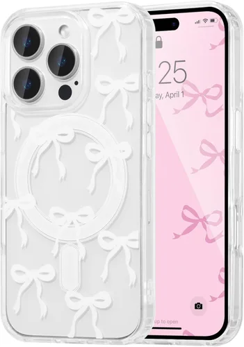 Vista 24 de UEEBAI - Funda magnética para iPhone 11, diseño de lazo, compatible con MagSafe, funda transparente delgada inalámbrica, antiamarilleo, a prueba