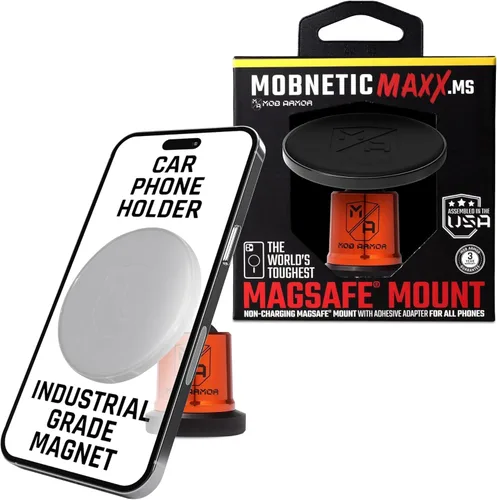 Vista 15 de Mob Armor MobNetic Maxx MS MagSafe - Soporte de teléfono para coche, color Negro