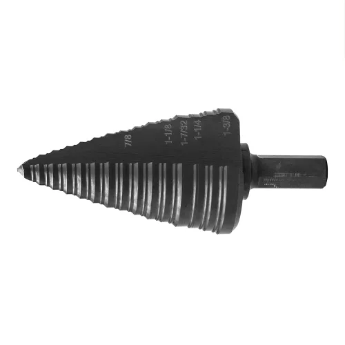Greenlee GSB12 1-3/8" Step Bit (#12) Cortador de metal con diseño patentado de paso dividido, herramienta de corte de metal de 1-3/8 pulgadas para