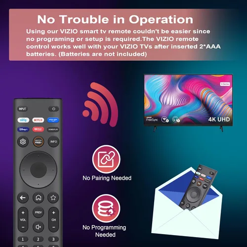 Vista 7 de Mando a distancia de repuesto para VIZIO Smart TVs - Mando a distancia universal compatible con XRT140/ XRT136/ XRT260/ XRT270 y series
