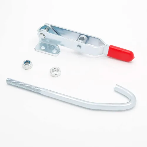 Vista 3 de Paquete de 2 abrazaderas de palanca con gancho en J, abrazadera de pestillo de palanca resistente, número de capacidad de 375 libras/385.8 lbs