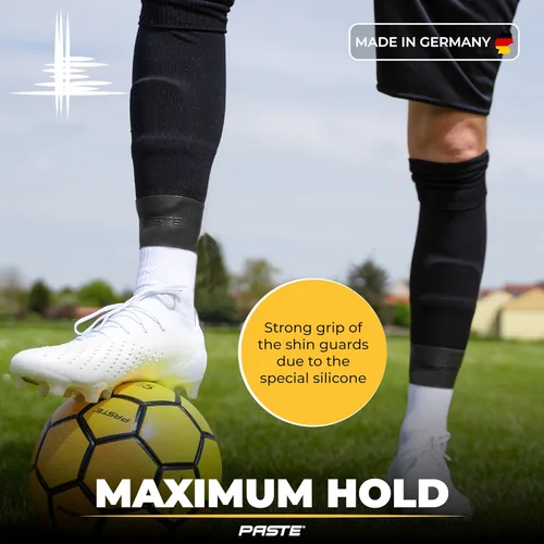Vista 5 de PASTE ® Correas para Espinilleras de Fútbol de Silicona para Hombres, Mujeres y Jóvenes